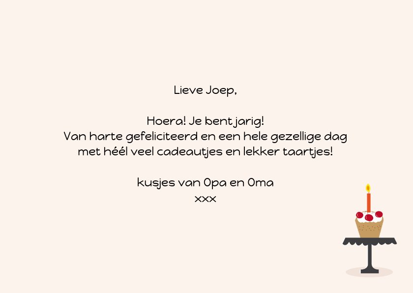 Verjaardagskaart kind met grappig teckeltje en | Kaartje2go