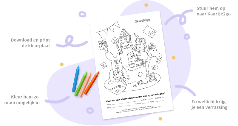 Sinterklaas kleurplaten actie