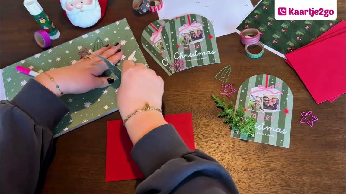 Zelf kerstkaarten maken en decoreren