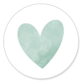 Sluitsticker groen hartje jongen
