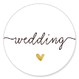 Sluitzegel wedding met gouden hartje
