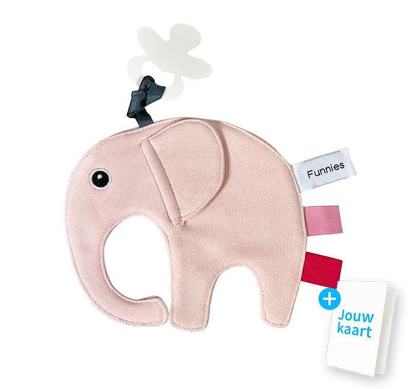 Speendoek olifant roze