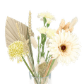 Boeket zijdebloemen wit 3