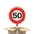 Heliumballon verkeersbord 50 jaar 2
