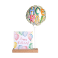 Mini ballon ‘Hoera!’ met kaarthouder 1