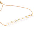 Armbandje 'Topper' (wit/goud) 2