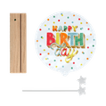 Mini ballon ‘Happy Birthday’ met kaarthouder 4