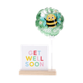 Mini ballon ‘Bee well soon’ met kaarthouder 1