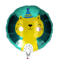 Heliumballon kat met feesthoedje 1