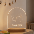 Sterrenbeeld lamp met naam (boog) 2