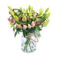 Boeket roze lelies 1