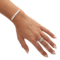 Armbandje 'Topper' (wit/goud) 3