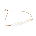 Armbandje 'Topper' (wit/goud) 4