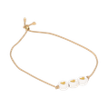 Armbandje ‘Hartjes’ (wit/goud) 5
