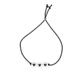 Armbandje ‘Hartjes’ (wit/zwart) 2