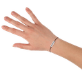 Armbandje ‘Hartjes’ (wit/zwart) 3