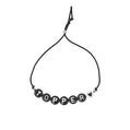 Armbandje 'Topper' (wit-zwart) 2