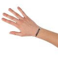 Armbandje 'Topper' (wit-zwart) 3