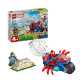 LEGO Spidey op zijn motor vs. Rhino 1
