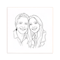 Gepersonaliseerd tegeltje met lijntekening (15x15) 1