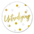 Sluitsticker uitnodiging confetti