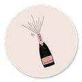 sluitsticker champagnefles