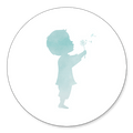 Sluitzegel silhouet jongen