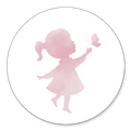 sluitsticker silhouet meisje