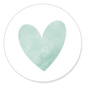 Sluitsticker hartje mintgroen