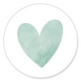 Sluitsticker groen hartje jongen