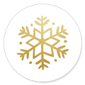 Sluitzegel gouden sneeuwvlok