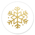 sluitsticker sneeuwvlok goud