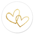 Sluitsticker twee hartjes