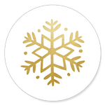 Weiß-goldene Schneeflocke