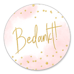 Bedankt waterverf roze