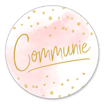 Communie roze waterverf
