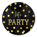 Let's Party confetti zwart
