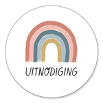 Uitnodiging met regenboogje