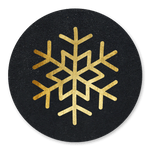 Sneeuwvlok goud op zwart