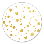 Gouden spetters en hartjes