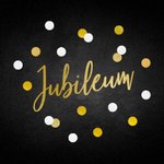 Jubileum confetti zwart