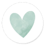 Sluitsticker groen hartje jongen