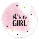 Sluitsticker it's a girl meisje