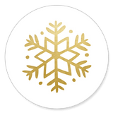 Sluitzegel gouden sneeuwvlok