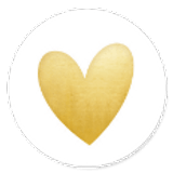 Sluitzegel hartje goud