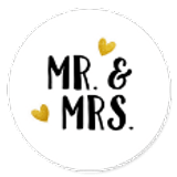 Sluitsticker mr. & mrs.
