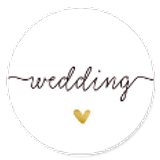 Sluitzegel wedding met gouden hartje