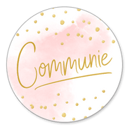 Communie roze waterverf