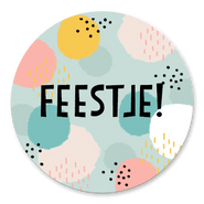 Feestje met gekleurde stippen en spikkels