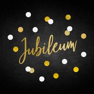 Jubileum confetti zwart